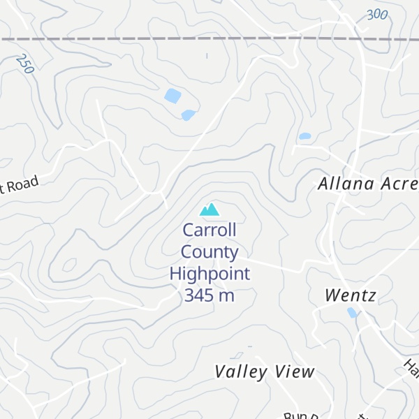 Map of Carroll County Highpoint