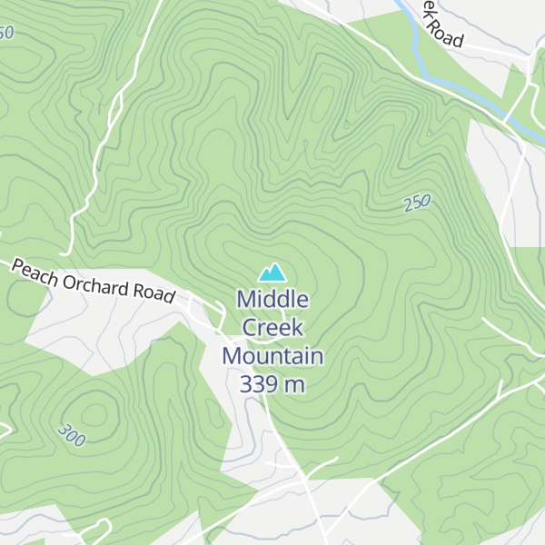 Map of Middle Creek Mountain