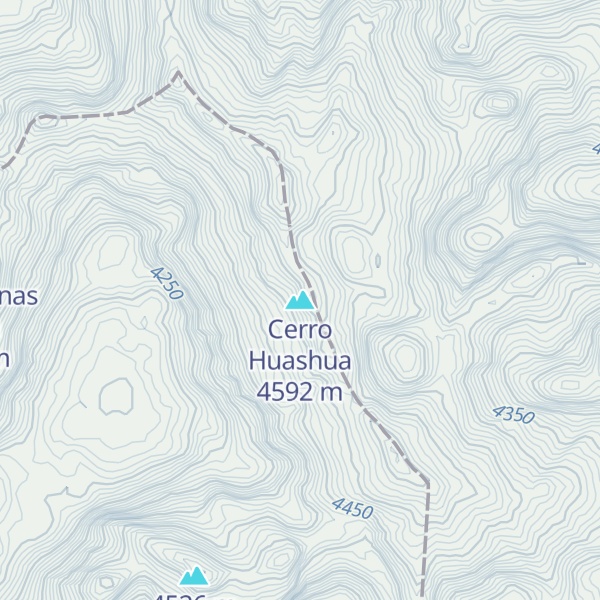 Map of Cerro Huashua