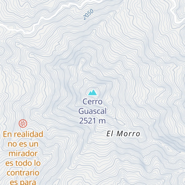Map of Cerro Guascal