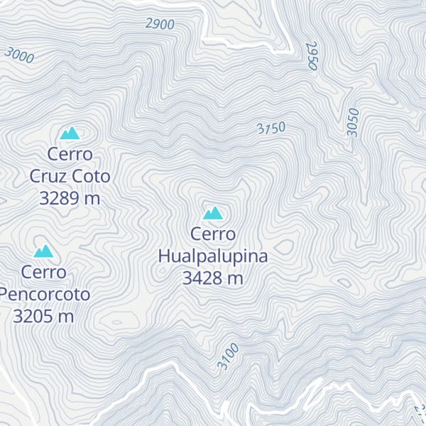 Map of Cerro Hualpalupina