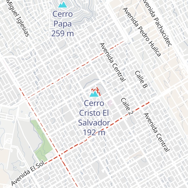 Map of Cerro Cristo El Salvador