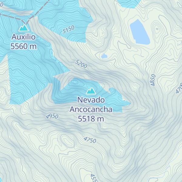 Map of Nevado Ancocancha