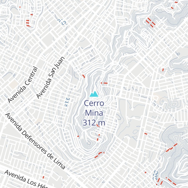 Map of Cerro Mina