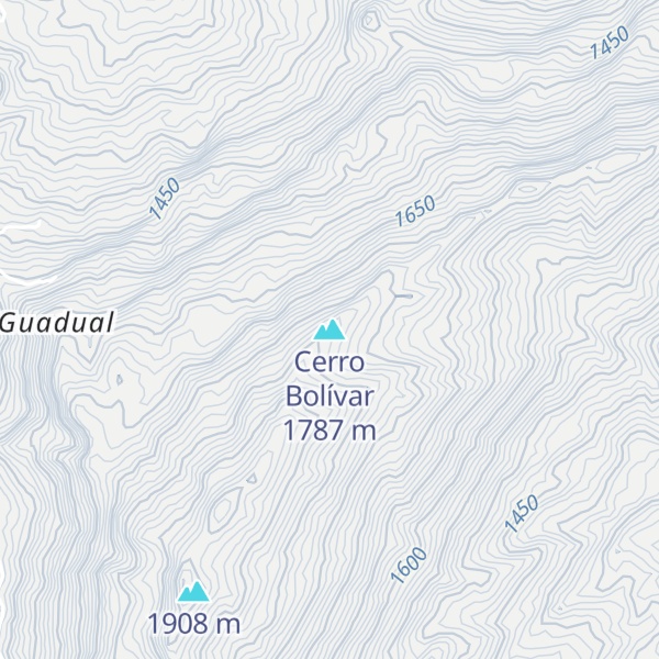 Map of Cerro Bolívar