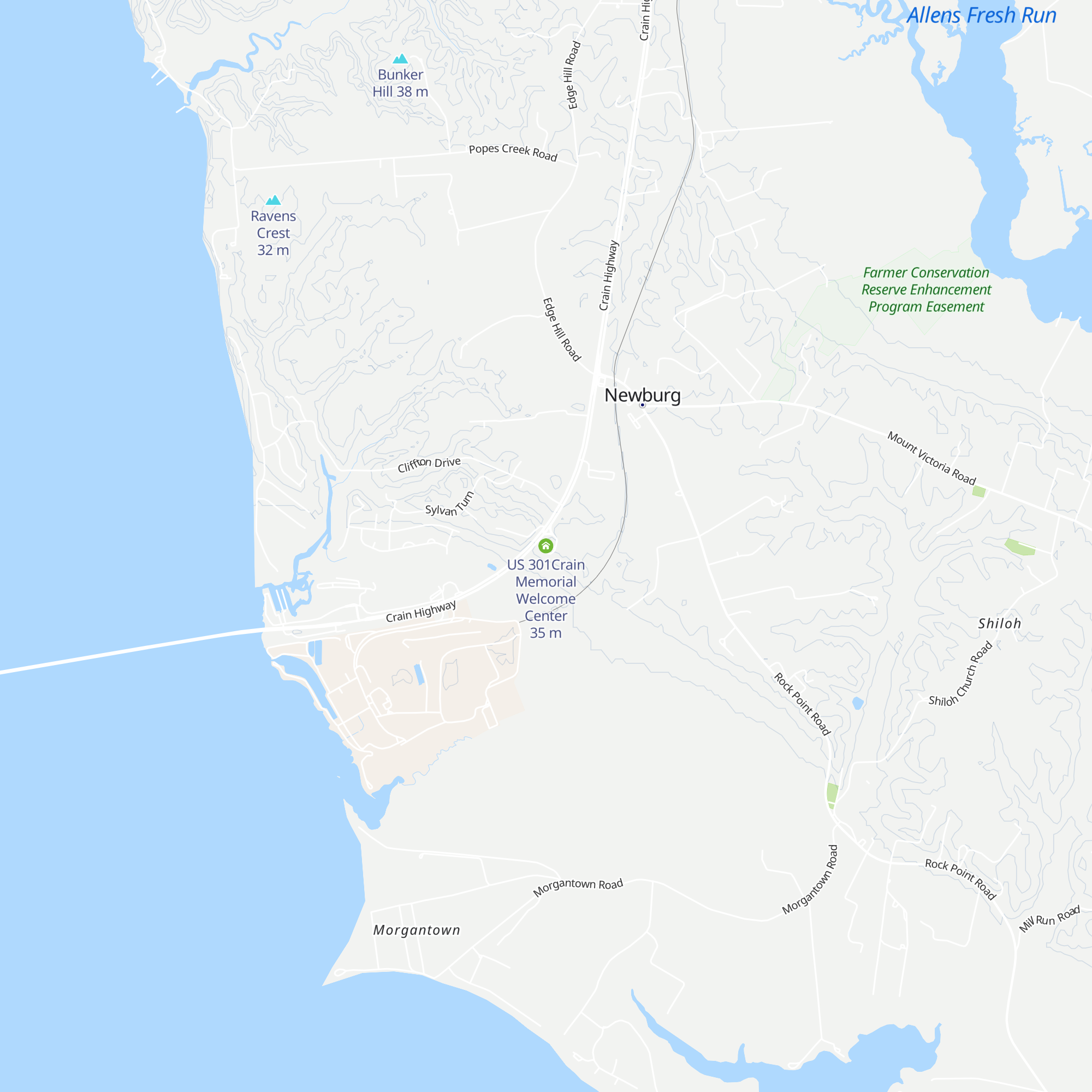 US 301Crain Memorial Welcome Center map