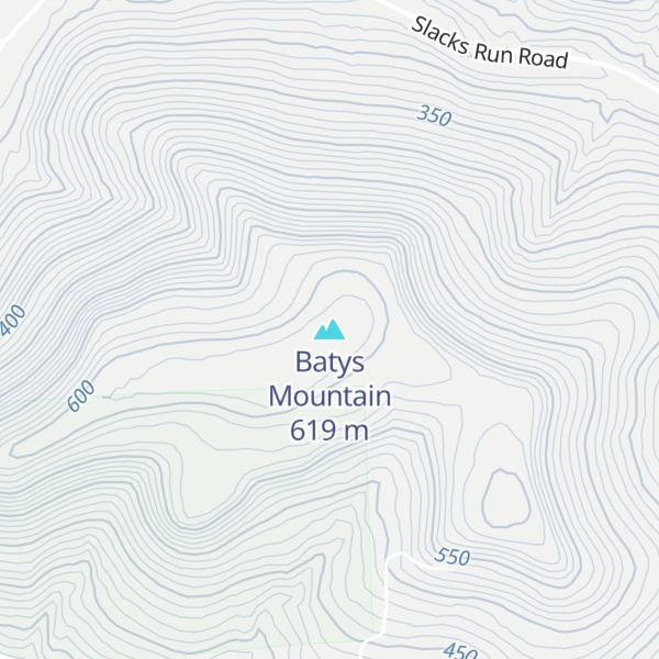 Map of Batys Mountain
