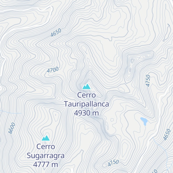 Map of Cerro Tauripallanca