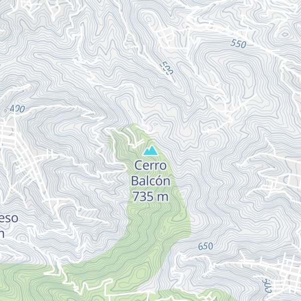Map of Cerro Balcón