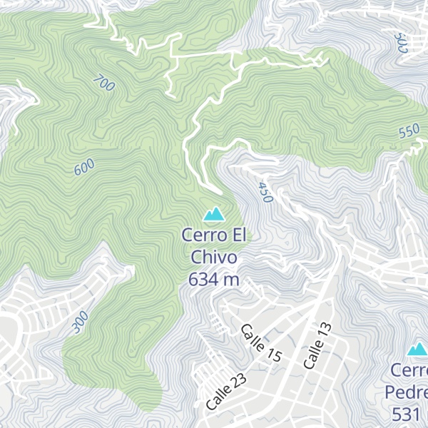 Map of Cerro El Chivo