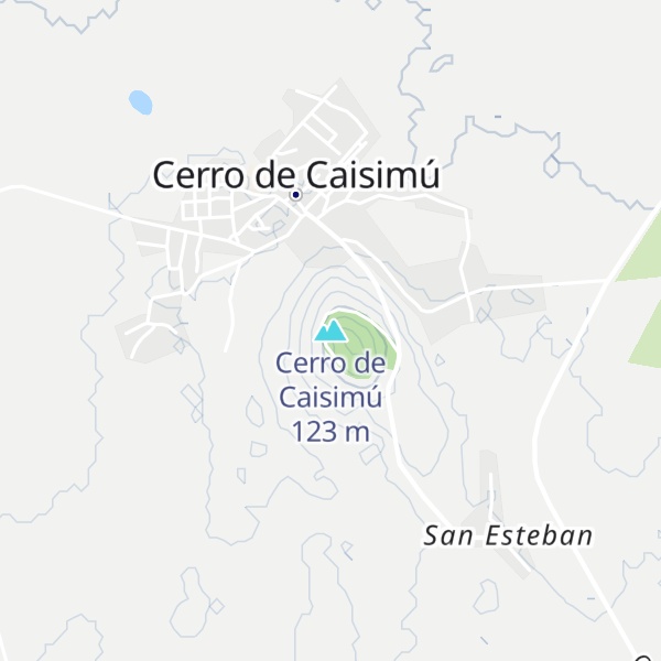 Map of Cerro de Caisimú