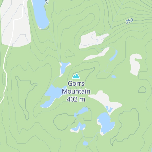 Map of Gorrs Mountain