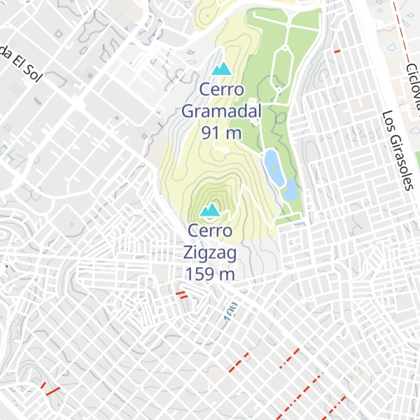 Map of Cerro Zigzag