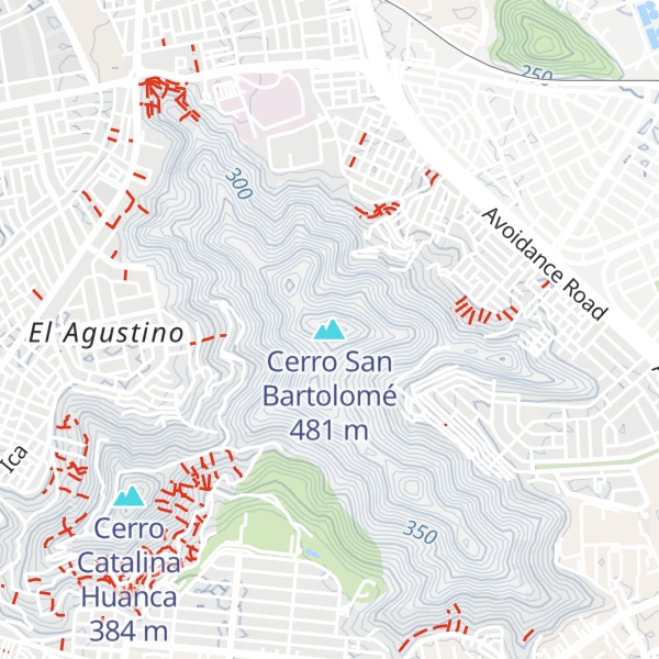 Map of Cerro San Bartolomé
