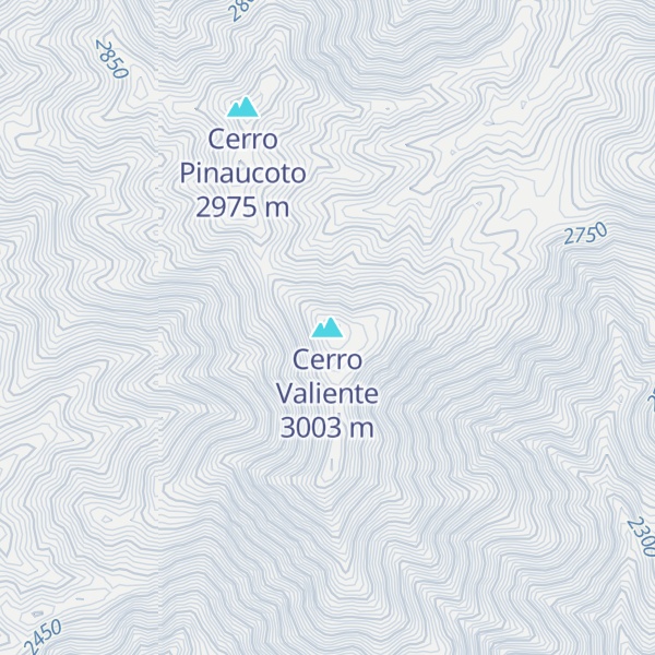 Map of Cerro Valiente