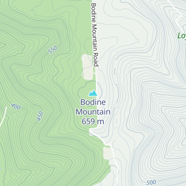 Map of Bodine Mountain