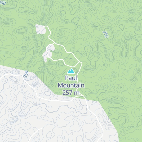 Map of Paul Mountain