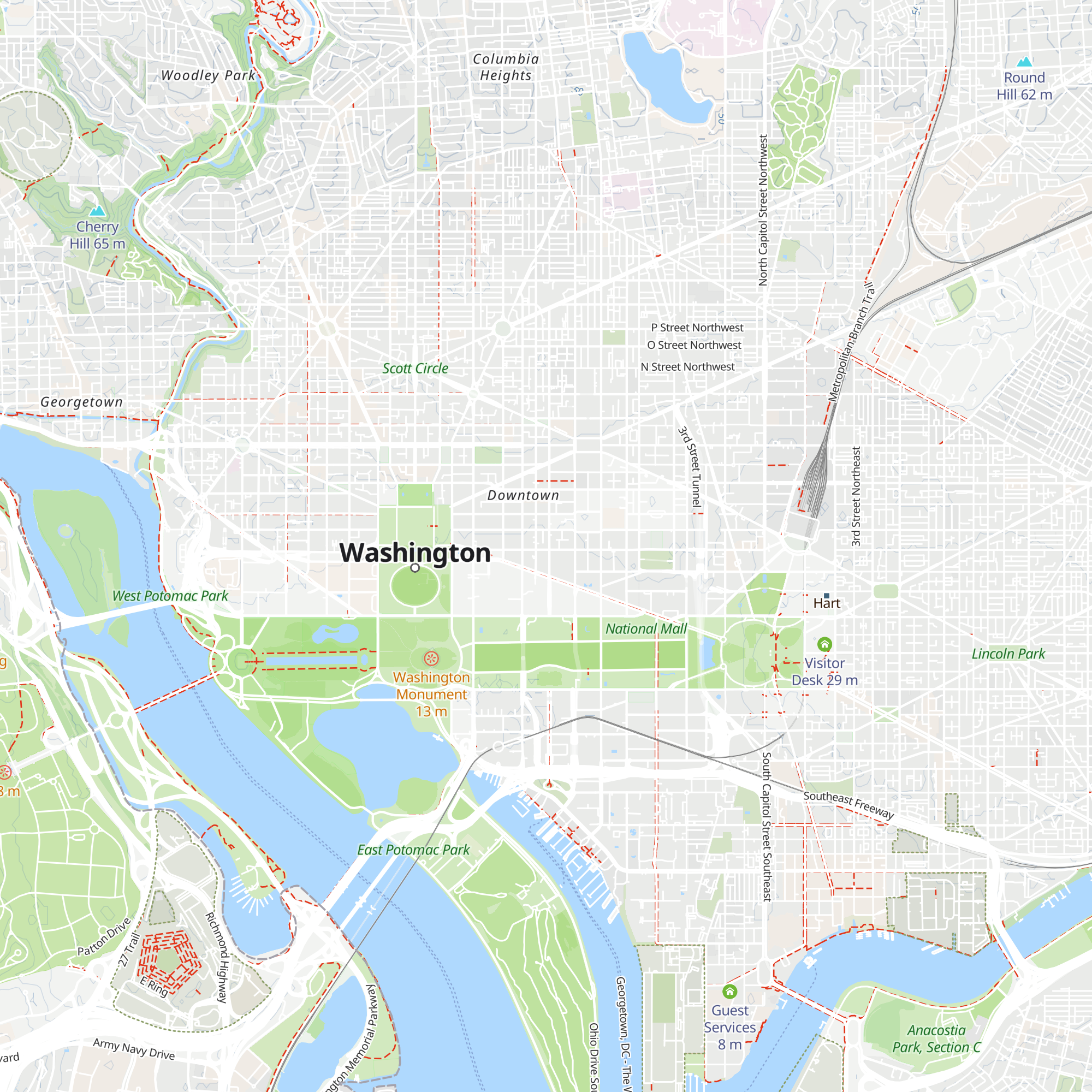 Washington Welcome Center map