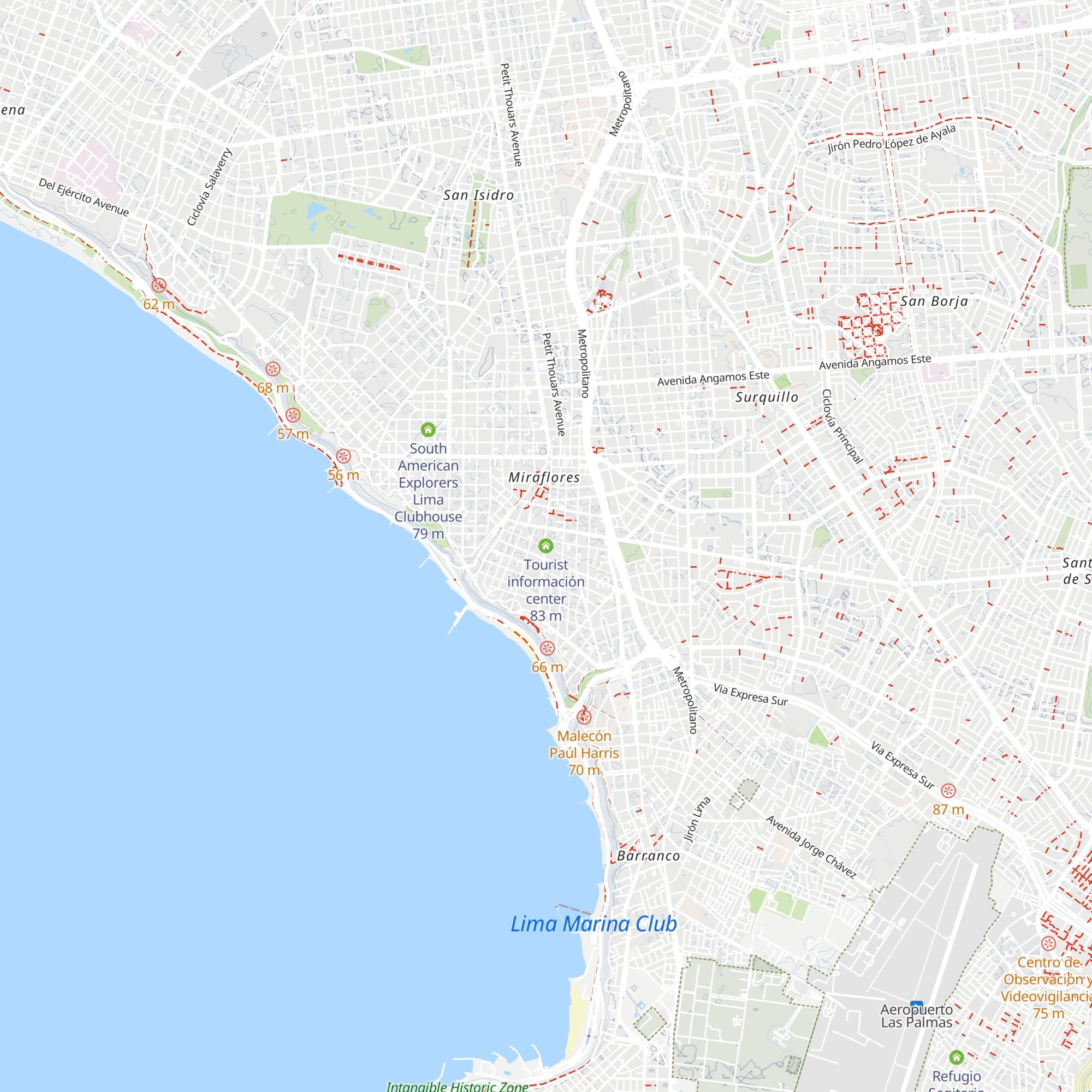 Tourist información center map