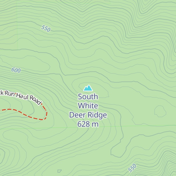Map of South White Deer Ridge
