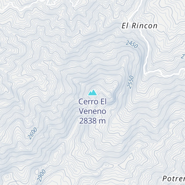 Map of Cerro El Veneno