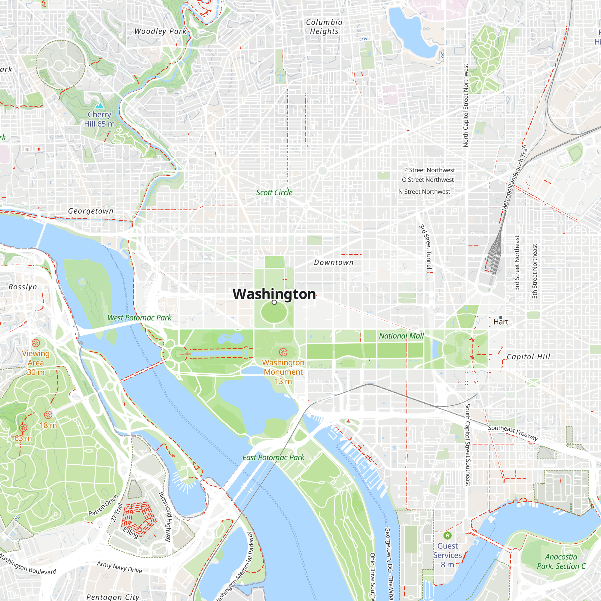 White House Visitor Center map