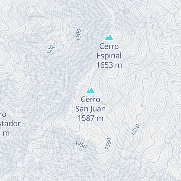 Map of Cerro San Juan