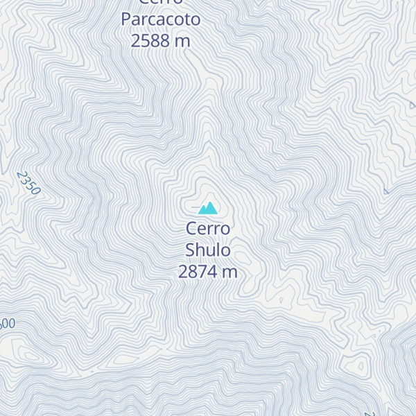 Map of Cerro Shulo