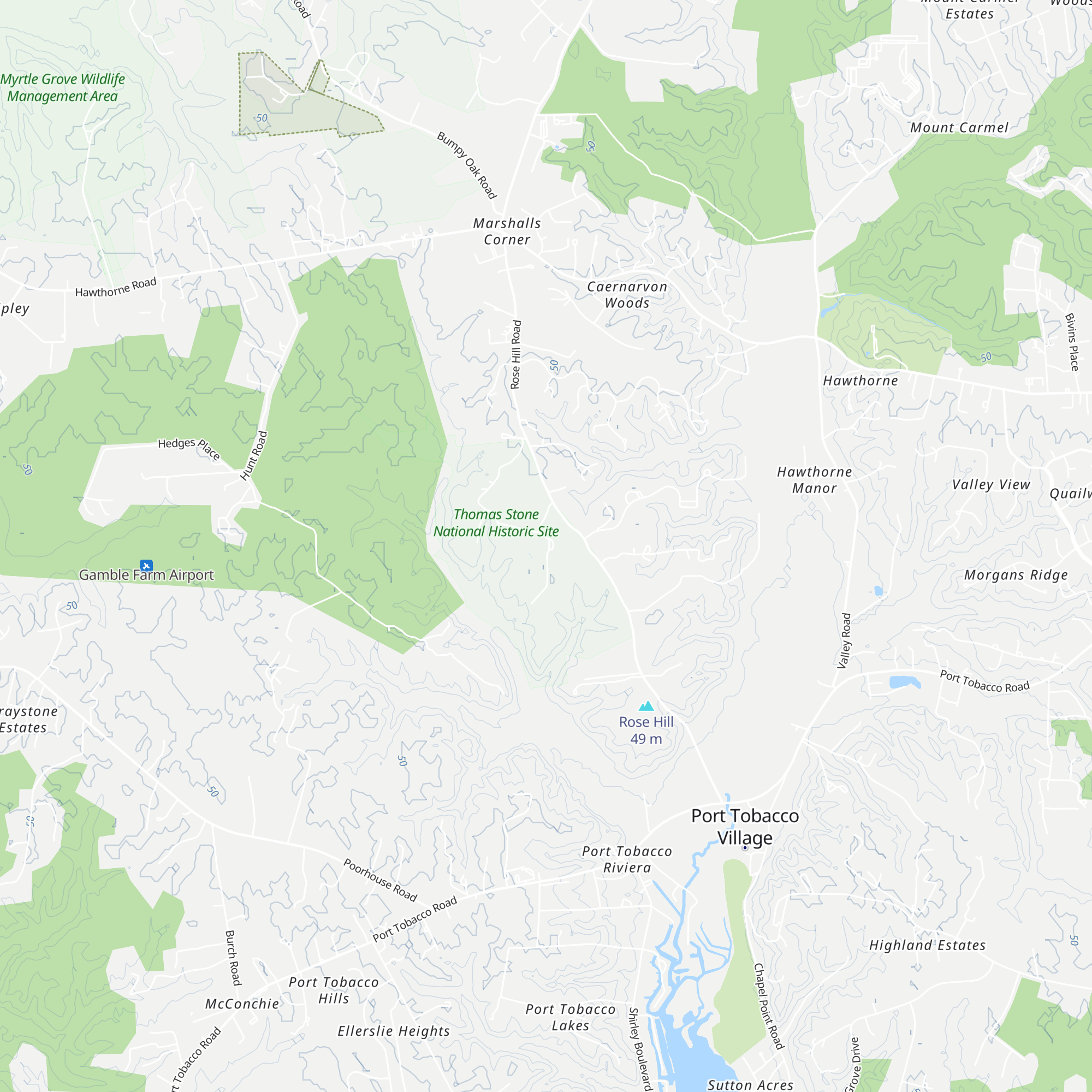 Thomas Stone National Historic Site Visitor Center map