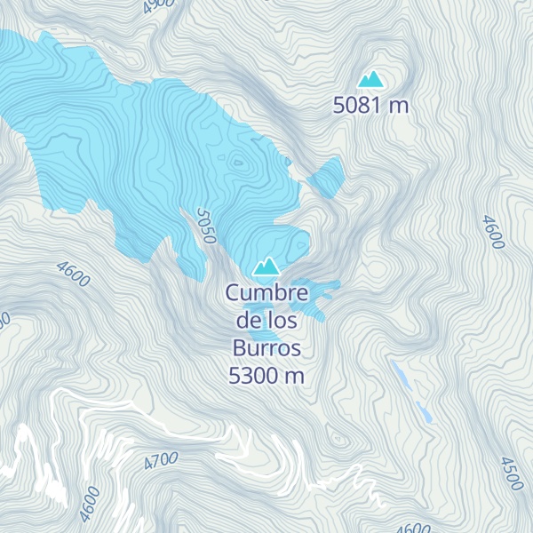 Map of Cumbre de los Burros