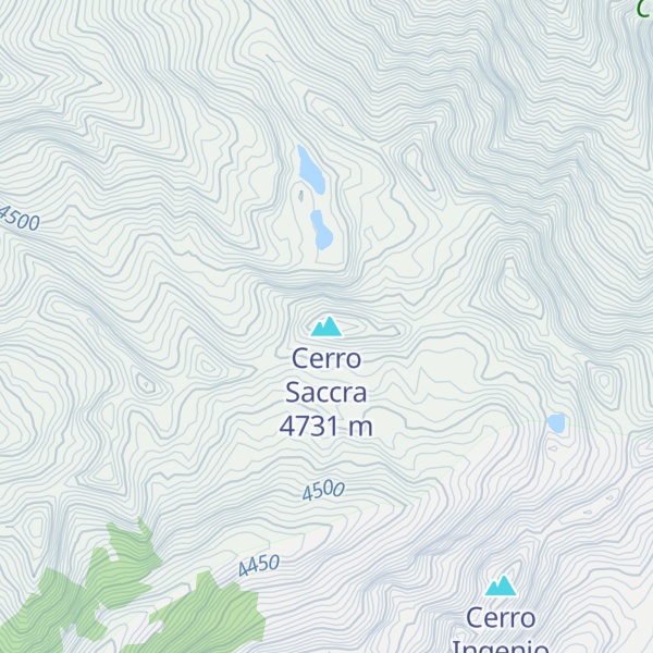 Map of Cerro Saccra