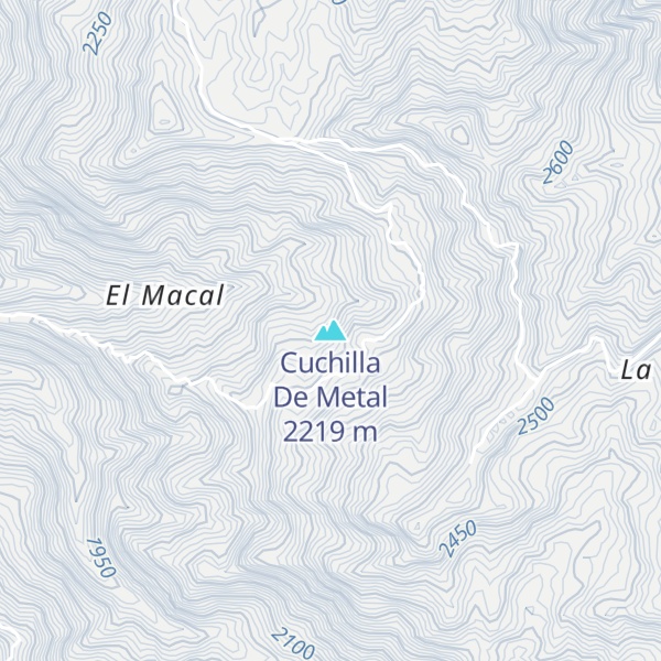 Map of Cuchilla De Metal