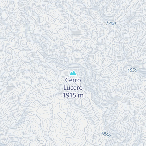 Map of Cerro Lucero