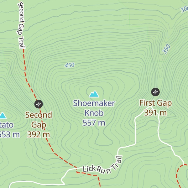 Map of Shoemaker Knob