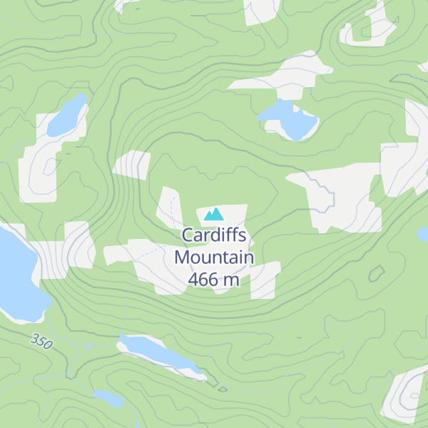 Map of Cardiffs Mountain