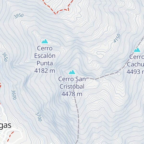 Map of Cerro San Cristóbal