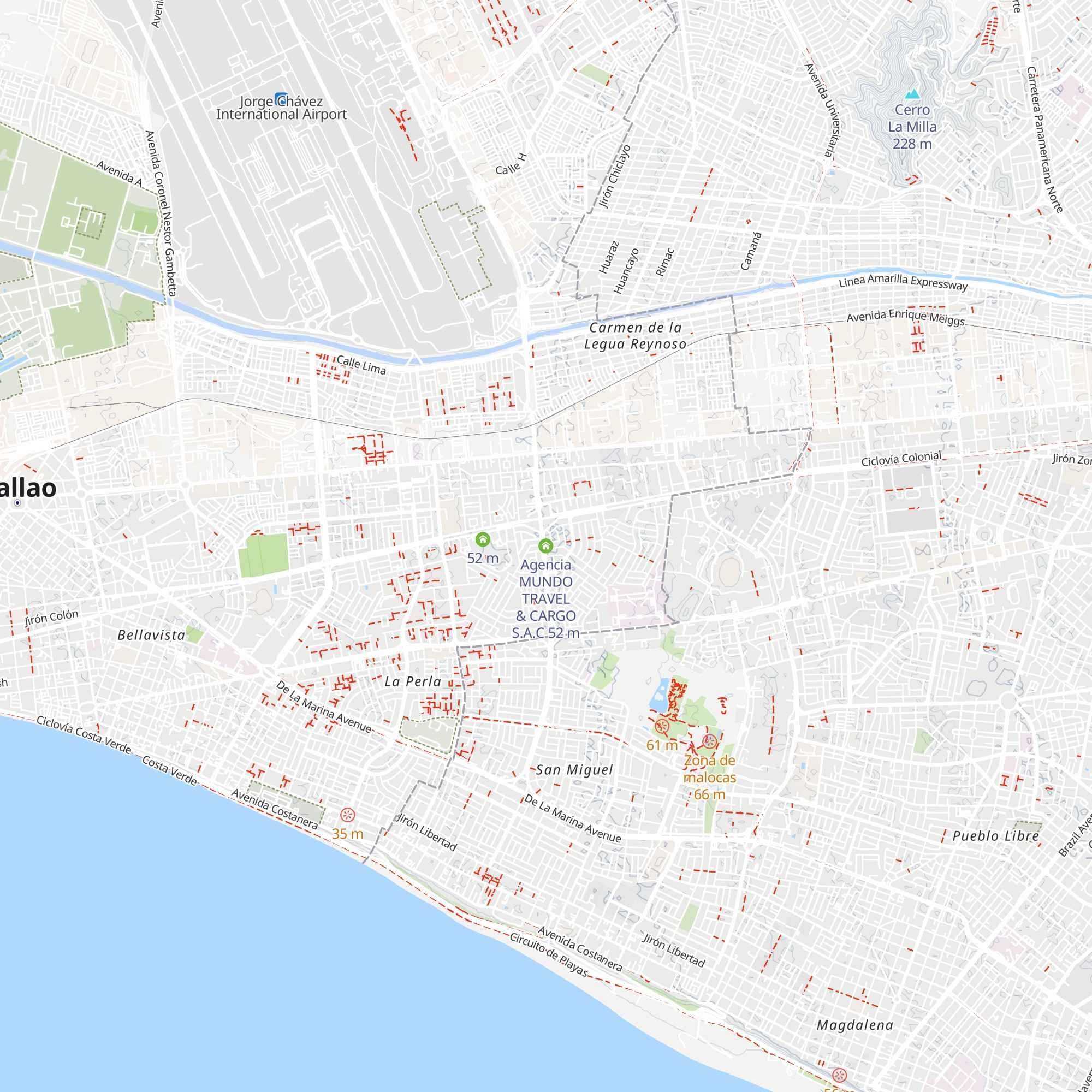 Agencia MUNDO TRAVEL & CARGO S.A.C map