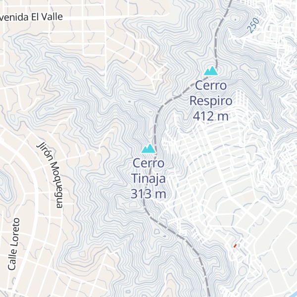 Map of Cerro Tinaja