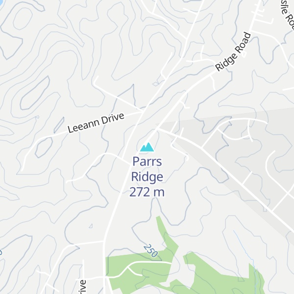 Map of Parrs Ridge