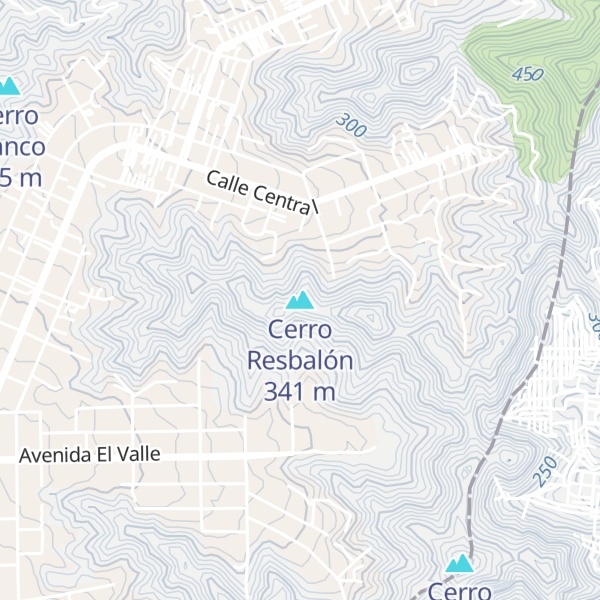 Map of Cerro Resbalón