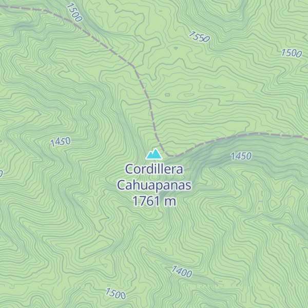 Map of Cordillera Cahuapanas