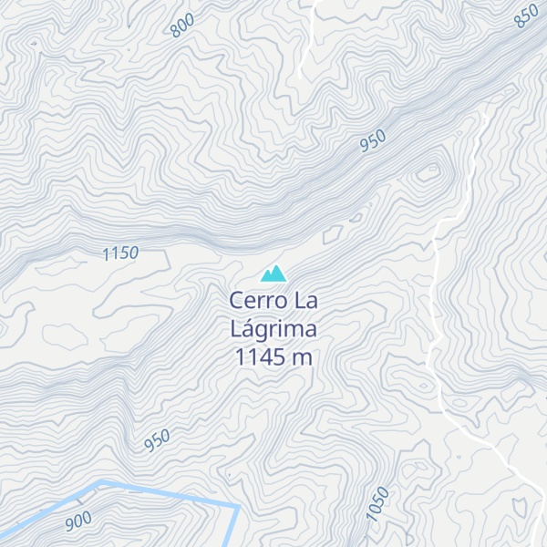 Map of Cerro La Lágrima