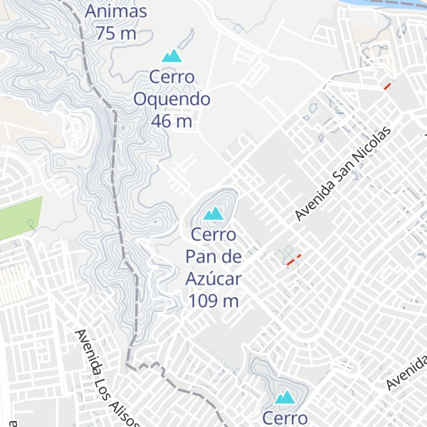 Map of Cerro Pan de Azúcar
