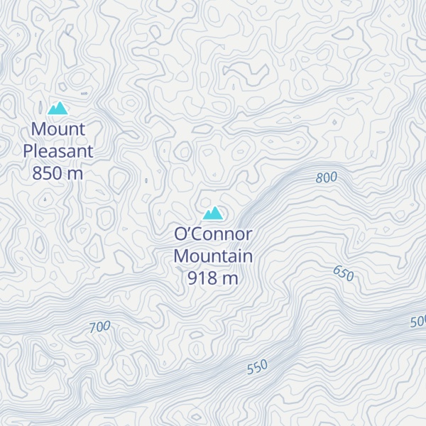 Map of O’Connor Mountain