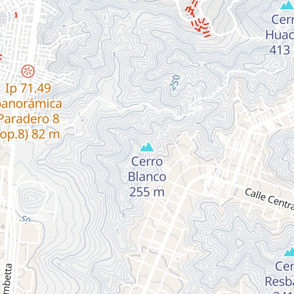Map of Cerro Blanco