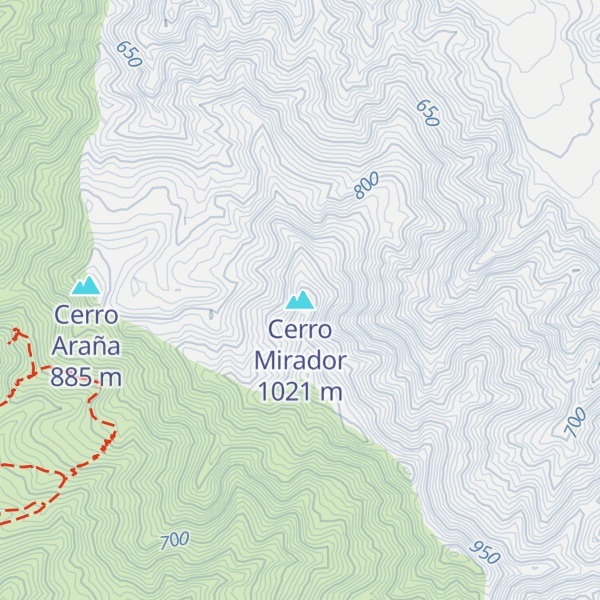 Map of Cerro Mirador