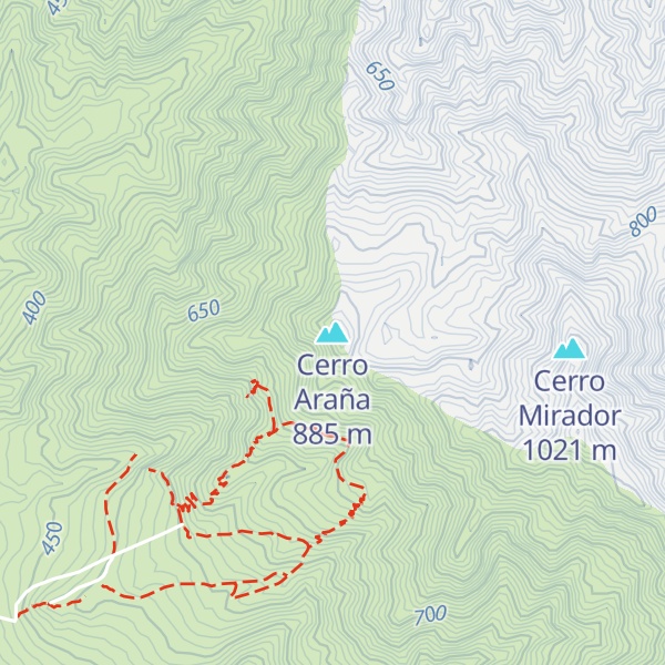 Map of Cerro Araña