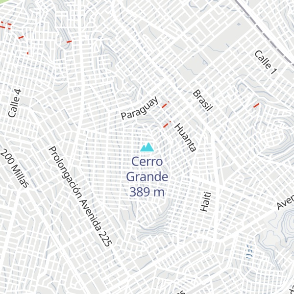 Map of Cerro Grande