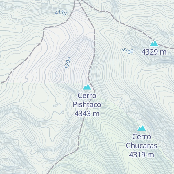 Map of Cerro Pishtaco