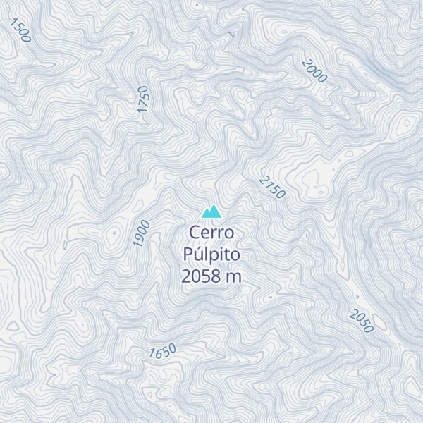 Map of Cerro Púlpito